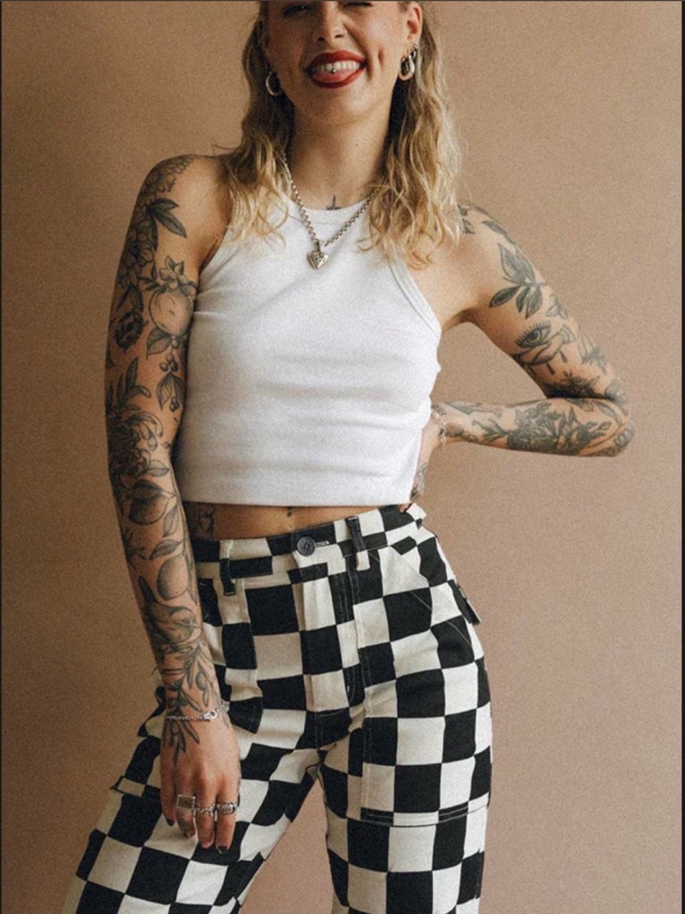 P&Co Checkerboard Carpenter Pants Size 10